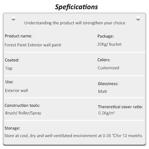 FOREST Brand Paint fornitori prezzo colori esterni casa dipinge pura emulsione acrilica pittura per pareti <span class=keywords><strong>esterne</strong></span> per la casa Anti Crack - Product Image 4