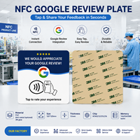 Etiquetas NFC de Reseña de Google de 13.56MHz, Resistentes al Agua, de Epoxi Acrílico, Placa NFC para Reseñas de Google