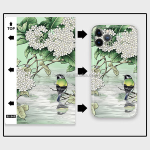 Grúa blanca antiarañazos, pegatina de vidrio templado, protector de teléfono móvil, <span class=keywords><strong>piel</strong></span> <span class=keywords><strong>dorada</strong></span> en la parte delantera - Product Image 5