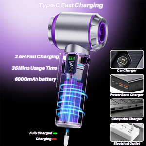 Aspirateur à main sans fil 3 vitesses, aspiration puissante, 6000 mAh, aspirateur de voiture multifonctionnel, souffleur portable - Product Image 5