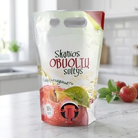 Gedrukte recyclebare 3L 5L 10L staande spout PE-zak met Flexiloop-handvat en klep voor fruitsapdranken