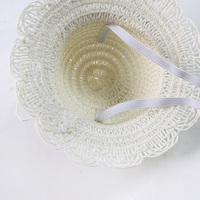 Sombrero de Paja Bordado para Mascotas, Perros y Gatos, Protección Solar para Verano, Gorra Transpirable para Mascotas