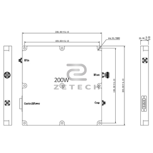 1500-6000MHz 200 Wát công suất cao băng rộng RF mô-đun khuếch đại công suất - Product Image 6