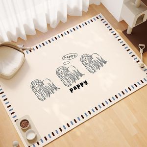 Alfombra rectangular antideslizante, impermeable y lavable para mascotas, con diseño de cachorro, para la sala de estar, para niños. - Product Image 2