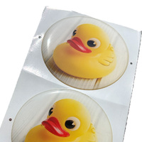 Autocollants en époxy pour bouchons de bouteille, motifs dôme de canard en caoutchouc rond, pour loisirs créatifs et cadeaux de fête