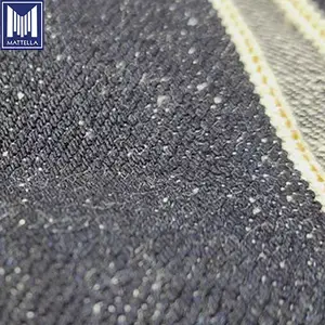 जापानी शैली विंटेज कच्चे 100% कपास 15oz भारी वजन बर्फ मोती आकार neppy कपास संजाफ डेनिम कपड़े
