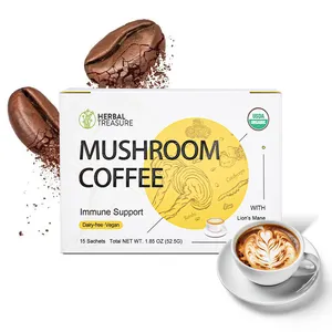 Instant Coffee 4 In 1 Mushroom Coffee Instant Coffee With Reishi Chaga Lions Mane Cordyceps Medicinal Mushroom