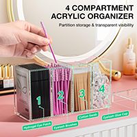 Boîte de présentation en acrylique pour bâtonnets de mascara, accessoires de salon de coiffure, boîte de rangement avec couvercle anti-poussière, directement de l'usine