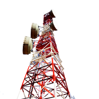 Tour de communication à 4 pieds galvanisée à chaud de 24, 36 et 48 mètres pour la transmission de signal satellite