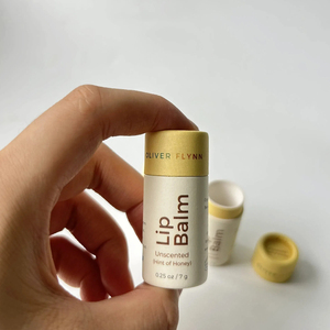 Boîte en carton biodégradable ronde en forme de cylindre en papier écologique, tube en papier à ouverture par le haut, emballage rond en papier avec couvercle - Product Image 2