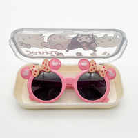 Étui à lunettes pliable Xiongda XD-322 en plastique rigide avec motif de dessin animé pour lunettes de soleil d'enfant avec affichage des verres optiques