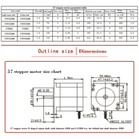 Motor Stepper Hybrid Nema 23 1.2N.m 57BYG250B, Motor Listrik DC, Driver Motor Stepper DM542 untuk Printer 3D