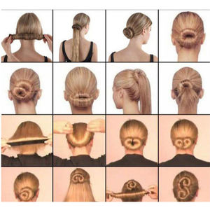 Leeons para rizadores, palillos para el cabello para mujeres, niñas y niños, fabricante de moños de cabello francés y herramienta de diadema Donut Twist Bud - Product Image 1