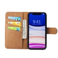 Détachable 2in1 en cuir véritable EMF Anti-rayonnement étui de protection avec fente pour carte étui livre portefeuille pour iPhone 11/1213 étui de téléphone