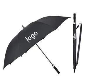 卸売業者高品質大型ブランドロゴデザイナー防風雨カスタムプロモーションゴルフ傘ロゴ付き