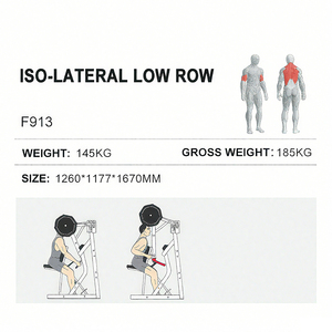 Huấn luyện viên thể hình chuyên nghiệp Máy chèo thuyền thương mại trong nhà phòng tập thể dục thiết bị thể dục hàng thấp ngồi hàng - Product Image 2