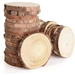 Christmas DIY Decoration Wood Slices <strong>Pine</strong> Wood Diameter 12-14cm Thickness 10 Pcs Natural Wood Burning Carving <strong>Drawing</strong> - Product Image 3