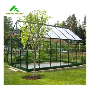 高品质种植花卉和蔬菜温室弹簧夹玻璃花园房子