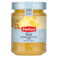 Helios Diet Mermelada de Piña Extra Frutal 280G Sin Azúcar Sin Gluten 60% Fruta Refrigerada