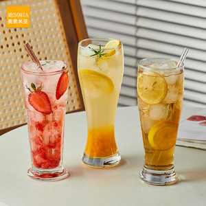 Mesomta Octagonal Glass Drinkware <b>Set</b> 3pcs For Party Cocktail Juice Water With Ice And Fruit Decorations - Product Image 1