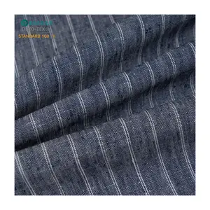 Tissu en lin délavé de haute qualité, 100% m, fournitures directe d'usine, pour vêtements ou textile domestique
