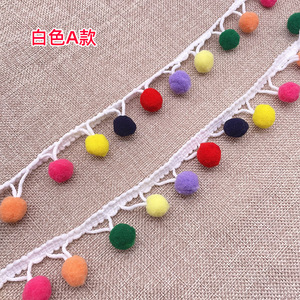 Ren Trang Trí Quả <span class=keywords><strong>Pom</strong></span> <span class=keywords><strong>Pom</strong></span> Co Giãn Cao Bằng Cotton Nylon Nhiều Màu Rộng 3 Cm Cho Đồ Dệt Gia Dụng Mũ Quần Áo Rèm Trải Giường - Product Image 4