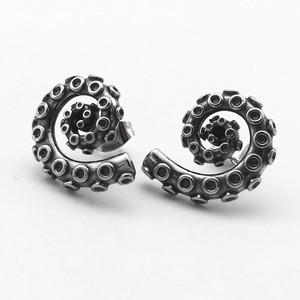 Pendientes yunnique con diseño en espiral de tentáculo de pulpo, joyería de moda de acero de titanio - Product Image 1