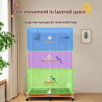 Cage à oiseaux pour animaux de compagnie : Cage pour perroquet, canari, perruche, petit oiseau, et autres oiseaux de compagnie de petite et grande taille
