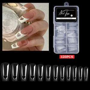 504 Uds amor corazón hueco ABS puntas de <span class=keywords><strong>uñas</strong></span> postizas <span class=keywords><strong>uñas</strong></span> de diseñador <span class=keywords><strong>cuadradas</strong></span> para extensión arte de <span class=keywords><strong>uñas</strong></span> francés puntas de bailarina <span class=keywords><strong>largas</strong></span> al por mayor - Product Image 5