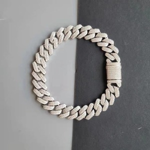 Most Selling Iced Out Moissanite Diamond Tennis Bracelet for <b>Men</b> and Women Hip Hop Jewelry Bulk Wholesale Supplier - Product Image 1