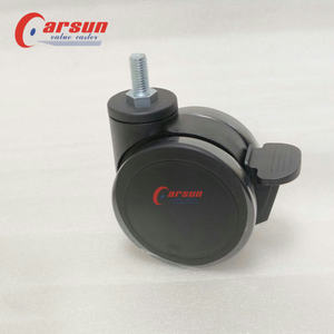 4Inch Swivel Casters Thermoplastic Rubber <b>Nylon</b> Stem Customizable OEM 100mm Black Medical Brakes Caster Wheel for Hospital - Product Image 4