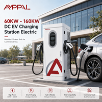Stasiun Pengisian Daya Kendaraan Listrik (EV) DC Standar CCS Kelas Komersial AMPPAL Baru 60KW-160KW dengan Proteksi Pengisian Cerdas, Layar Sentuh, dan Kabel Ganda