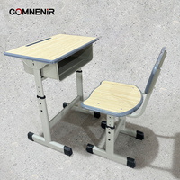 Ensemble bureau et chaise pour collégien, mobilier de classe ergonomique en bois écologique pour la maison, le bureau et le salon