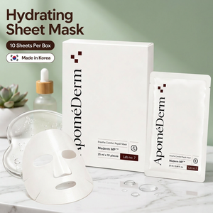 Masque en tissu hydratant coréen à l'acide hyaluronique OEM, marque privée, masque facial, parfum doux, pack familial jumbo, unisexe, soin pour peaux sensibles - Product Image 1