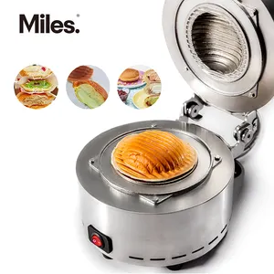 Miles yeni model yapışmaz paslanmaz çelik plaka buz krem sandviç yapıcı gelato ısı basın panini UFO burger yapma makinesi