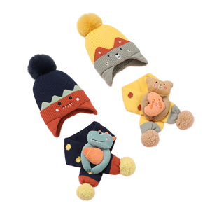 Wholesale Custom Children's Plush 3D Embroidery <b>Winter</b> Warm 100% Beanies - Product Image 1