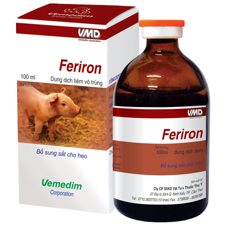 Vet GMP certified for prevention and treatment of iron deficiency for Swine, Pig, Feriron