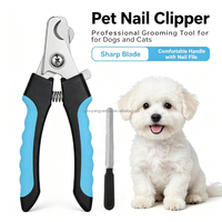 Accessoires pour animaux de compagnie Coupe-ongles pour chat et chien Outil de toilettage pour animaux Coupe-ongles pour animaux avec lime à ongles