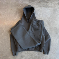 Ensemble de survêtement unisexe en néoprène, sweat-shirt à capuche ample et pantalon de survêtement, ensemble de survêtement pour hommes