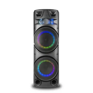 2022 Hot Selling Avcrowns AO-1221 Big Power 60W DJ Speaker FCC CE Available Wireless Speaker 12inch*2 Woofer Wood BT Speaker