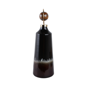 Vaso in vetro moderno a forma conica per l'arredamento del soggiorno, elegante decorazione da tavolo. - Product Image 3