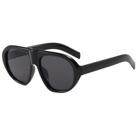 QiangYu 5666 Lunettes de soleil papillon pour femme, élégantes et polyvalentes, monture intégrale, sensation haut de gamme, protection UV400