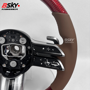 Volant personnalisé en fibre de carbone rouge Dragonfly, adapté aux Mercedes Benz W211 W212 W213 <span class=keywords><strong>GLC</strong></span> GLE GLK GLS W204 W205 C205 - Product Image 5