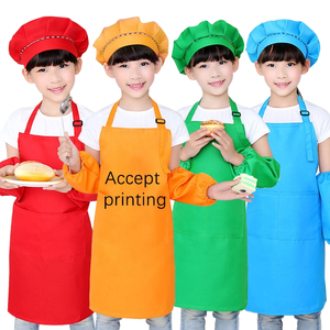 Grembiule Promozionale per Bambini Senza Maniche con 2 Tasche, in Poliestere, Lavabile, Nero, per Cucina, Pulizia, BBQ, Logo Personalizzabile - Product Image 1