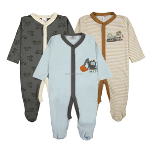 Combinaison bébé <span class=keywords><strong>de</strong></span> haute qualité, impression personnalisée, style décontracté confortable, fermeture à boutons pression, unisexe, manches longues, automne - Product Image 3