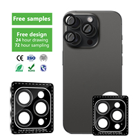 Usine en gros anti-reflet 9h verre trempé caméra protection couverture caméra film pour iphone 15 pro max