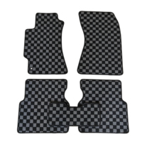 Tapis de sol à motif drapeau à carreaux avant-arrière de bonne qualité pour Subaru Impreza 1996-2006 conduite à gauche