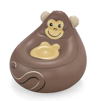 Canapé gonflable en forme de singe pour enfants-PVC épais, pour coins de lecture, salles de jeux, salons, camping, extérieur