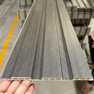 Vendita calda impermeabile WPC pannello di parete interna in PVC Flim legno rivestimento in venature moderno Design <span class=keywords><strong>interno</strong></span> rivestimenti murali - Product Image 6