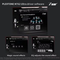 PLEXTONE M762 Ultra RGB Oyun Kulaklığı Ses Çipi Oynarken Şarj Etme Özelliği 40W'a Kadar Dairesel Gökkuşağı Çift Mikrofon Sistemi PC için